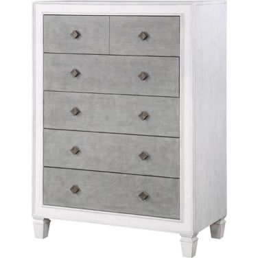 Acme Katia Chest In Rustic Gray and White Finish