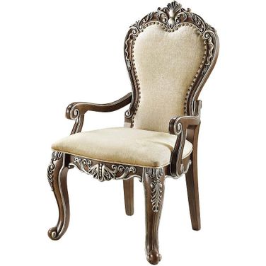 Acme Latisha Arm Chair set Of 2 In Antique Oak Finish