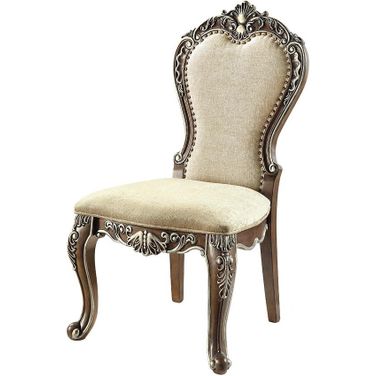 Acme Latisha Side Chair set Of 2 In Antique Oak Finish