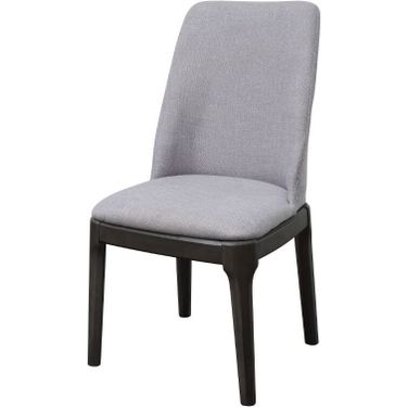 Acme Madan Side Chair Set Of 2 In Light Gray Linen and Gray Oak