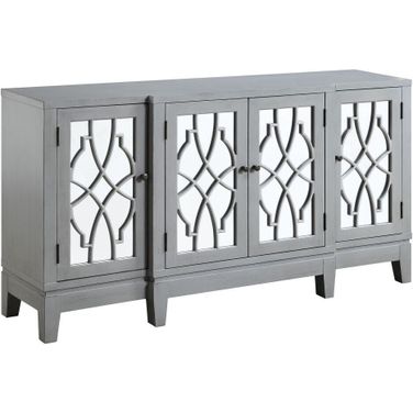Acme Magdi Console Table In Antique Gray Finish