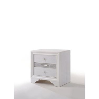 Acme Naima 3 Drawer Nightstand in White