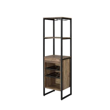 Acme Narik Wine Rack In Weathered Oak