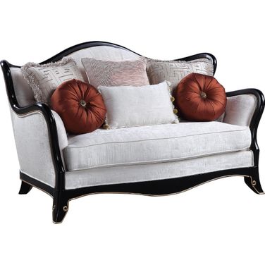 Acme Nurmive Loveseat With 6 Pillows