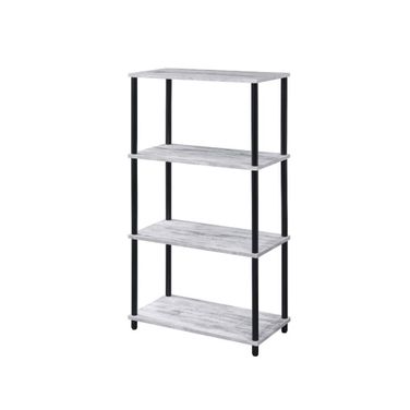 Acme Nypho Bookshelf In Antique White and Black Finish