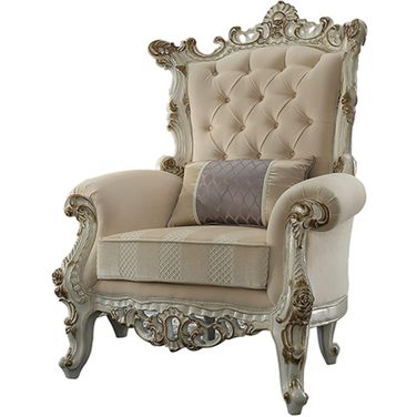 Picardy II accent chair in antique pearl