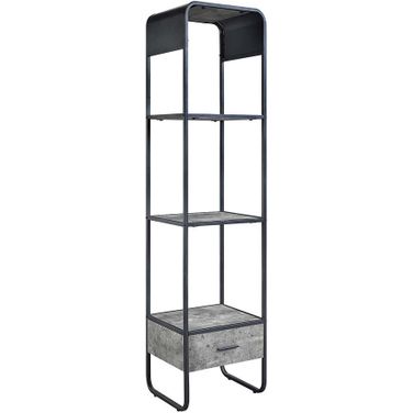 Acme Raziela Side Pier In Concrete Gray and Black Finish