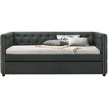 Acme Romona Twin Daybed And Trundle In Gray Fabric
