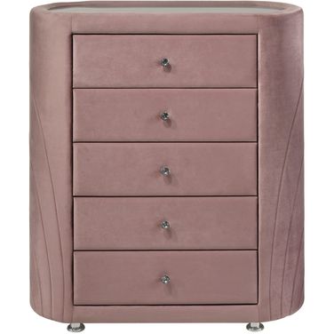 Acme Salonia Chest In Pink Velvet