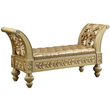 Acme Seville Bench In Gold Finish