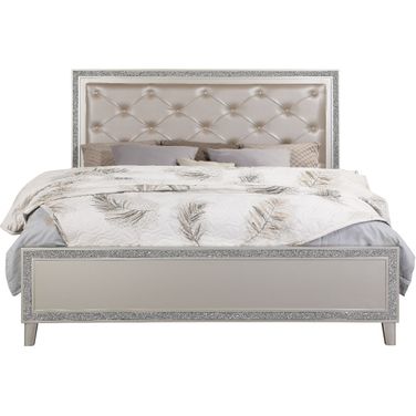 Acme Sliverfluff Eastern King Bed In Champagne Finish