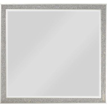 Acme Sliverfluff Mirror In Mirrored And Champagne Finish