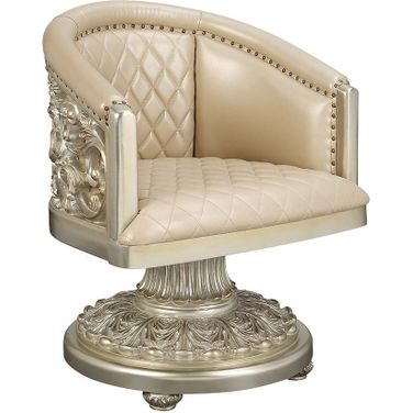 Acme Sorina Arm Chair In Antique Gold Finish