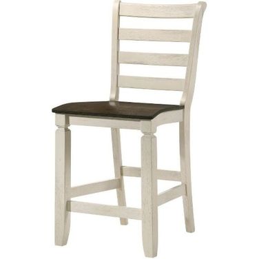 Acme Tasnim Counter Height Chair Set of 2 In Oak And Antique White Finish