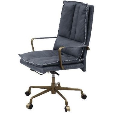 Acme Tinzud Office Chair In Gray Leather