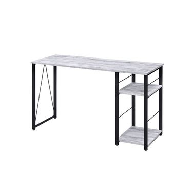 Acme Vadna Writing Desk In Antique White And Black Finish