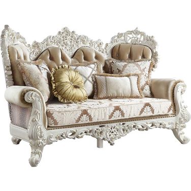Acme Vanaheim Loveseat With 5 Pillows