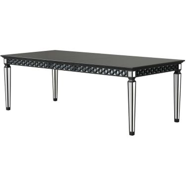 Varian II Dining Table In Mirrored And Black Finish