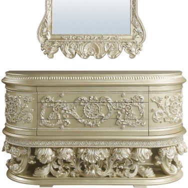 Acme Vatican Dresser In Champagne Silver Finish