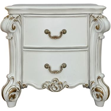 Acme Vendom Nightstand In Antique Pearl Finish