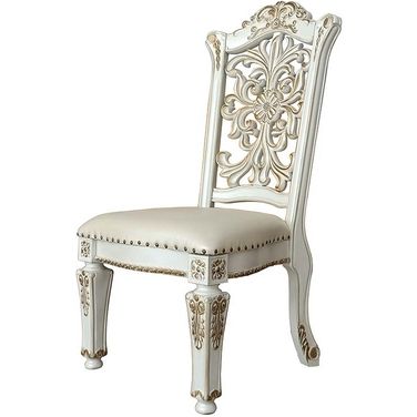 Vendom Side Chair set Of 2 In Antique Pearl Finish