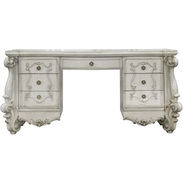 Acme Versailles Vanity Desk in Bone White