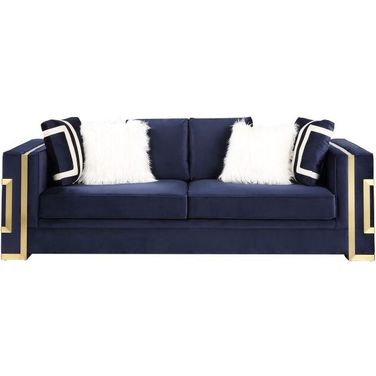 Acme Virrux Sofa With 6 Pillows