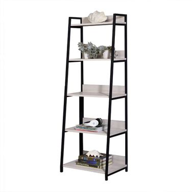 Acme Wendral 23 Inch 5-Tier Bookshelf In Natural and Black