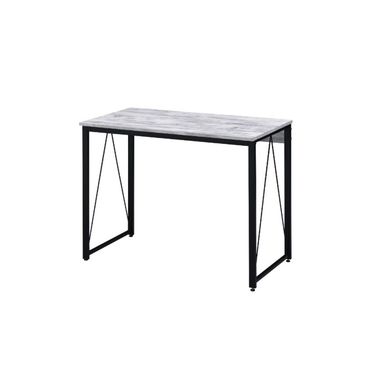 Zaidin 35 Inch Writing Desk In Antique White And Black Finish