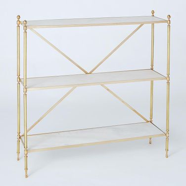 Acorn Open Shelf In Brass