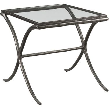 Milan End Table In Hammered Steel