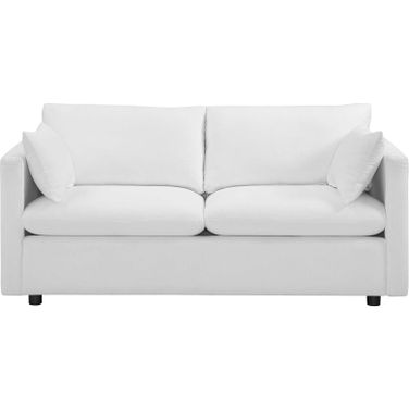 Activate White Upholstered Fabric Sofa