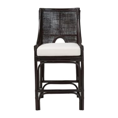 Acton Natural Rattan Counter Stool In Espresso