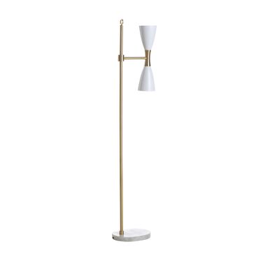Ada Floor Lamp In White and Cream
