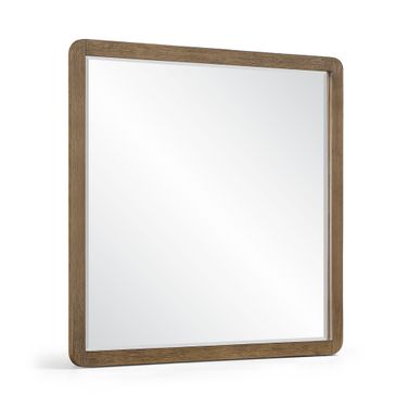 Adagio Solid Wood and Oak Veneer Mirror In Brown