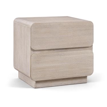 Adagio Solid Wood and Oak Veneer Nightstand In Natural