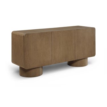 Adagio Solid Wood and Oak Veneer Sideboard In Brown