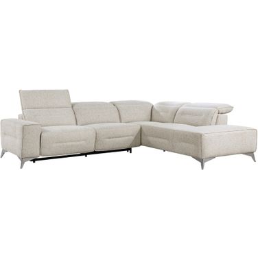 Adahlia 2-Piece Power Reclining Sectional with Right Chaise In Beige