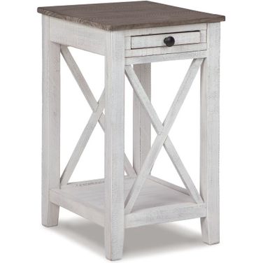 Adalane White/Gray Accent Table