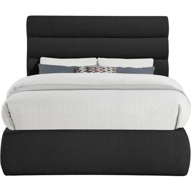 Adam Boucle Fabric Full Bed In Black