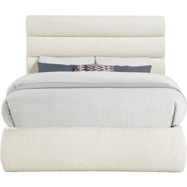 Adam Boucle Fabric Full Bed In Cream
