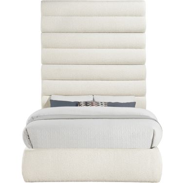 Adam Boucle Fabric Full Bed In Cream