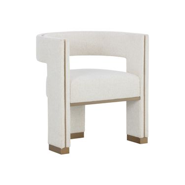 Adamina Dining Armchair In Rhea Light Barley