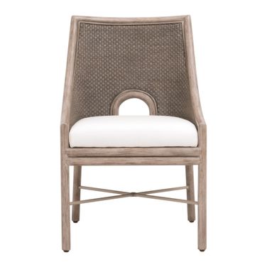 Woven Adamo Dining Chair Set of 2 In French Gray