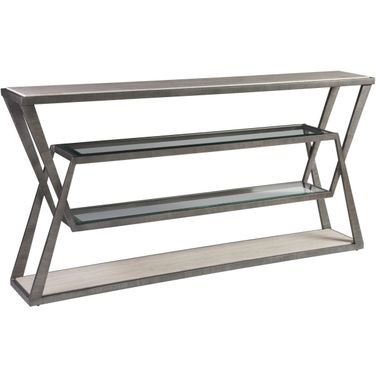 Signature Designs Adamo Console In Silver Leaf