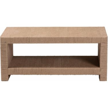 Adaya Handwoven Jute Coffee Table In Natural Brown