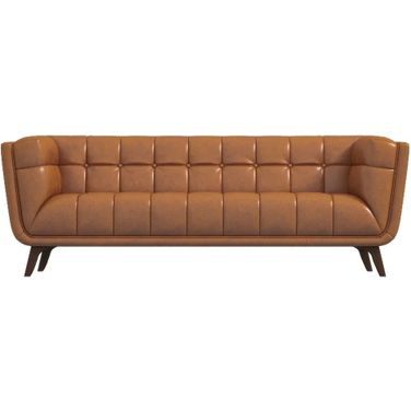 Addison 84 Inch Leather Sofa In Tan