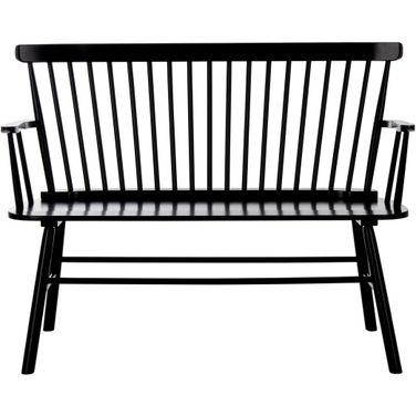 Addison Black Spindleback Settee