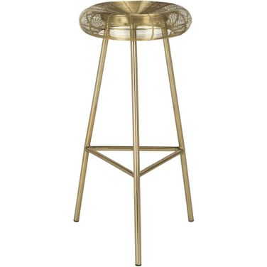 Addison Gold Wire Weaved Contemporary Bar Stool