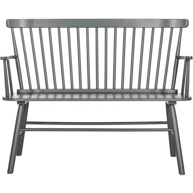Addison Gray Spindleback Settee